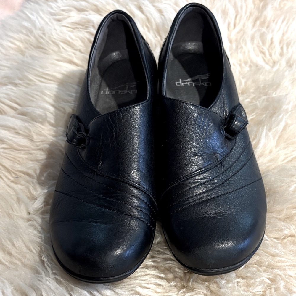 Dansko Women’s Franny Black Milled Nappa Shoes EU 37 US 7